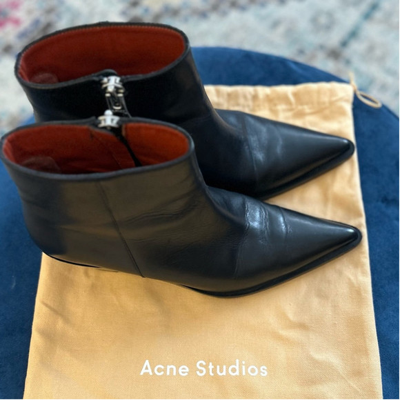 ACNE STUDIOS Cony Wedge Ankle Boots Sz 39 - Picture 9 of 10